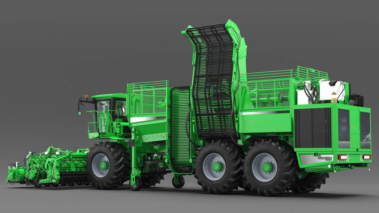 Beet Harvesting Machine Green 3D model