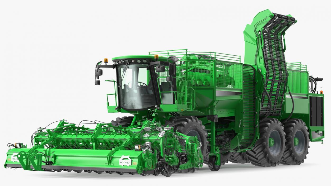 Beet Harvesting Machine Green 3D model