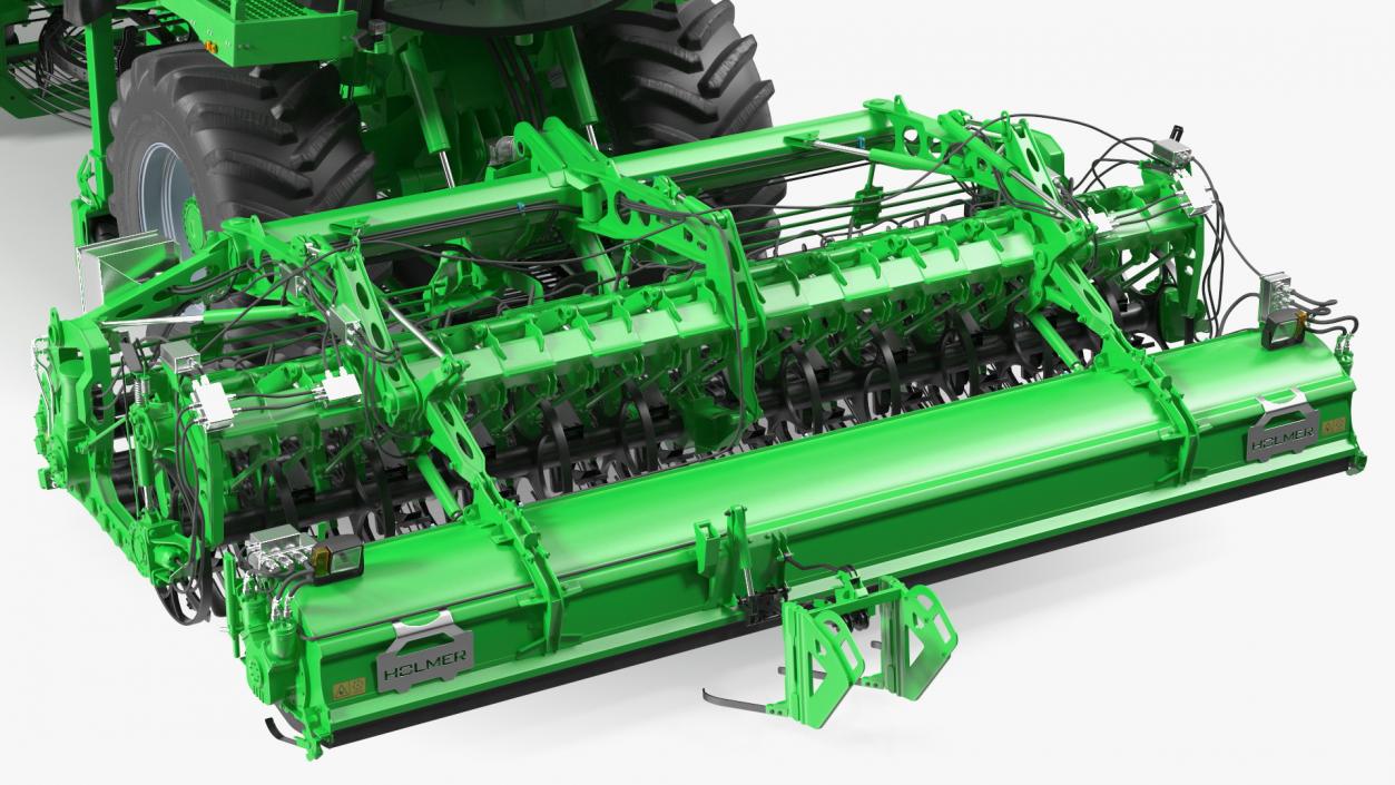 Beet Harvesting Machine Green 3D model