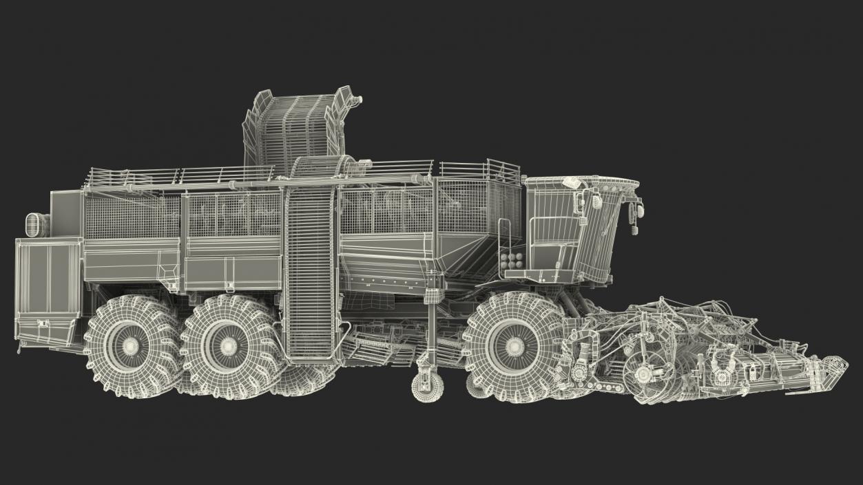 Beet Harvesting Machine Green 3D model