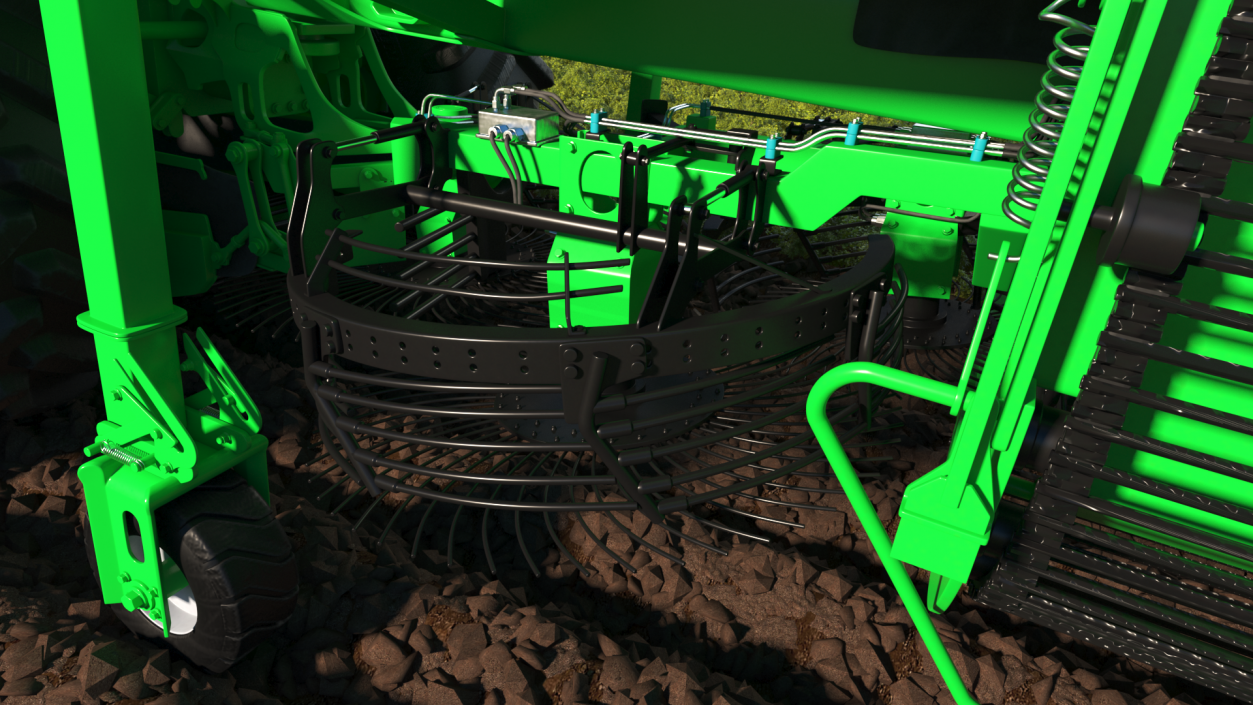 Beet Harvesting Machine Green 3D model