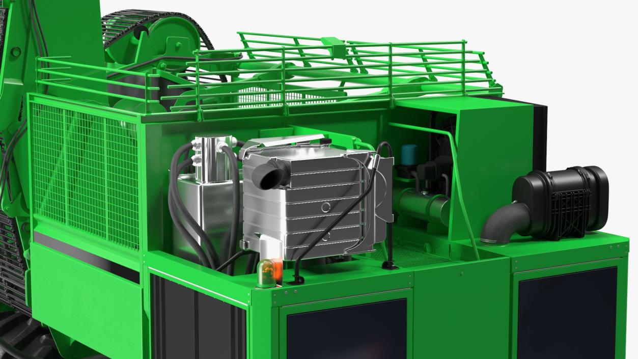 Beet Harvesting Machine Green 3D model