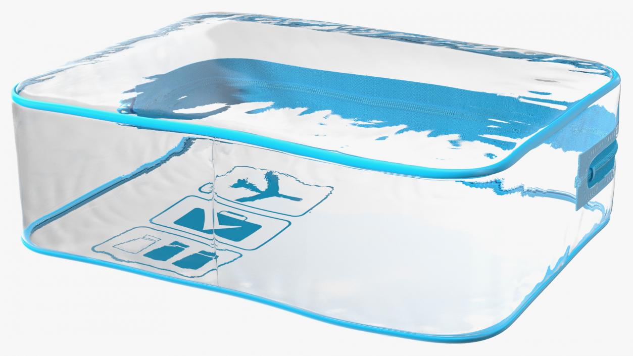 3D model Clear Travel Toiletry Bag Blue