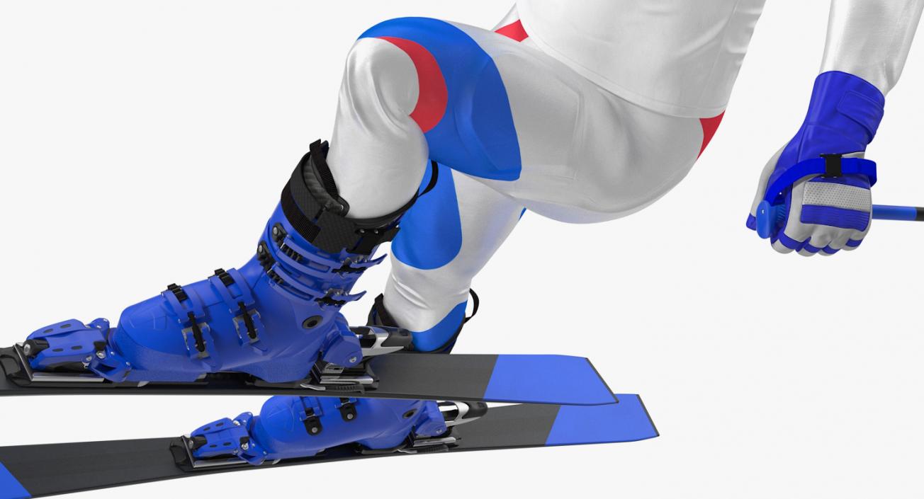 3D Skier Fast Turn Pose Generic model