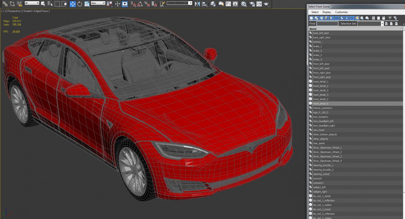 3D Tesla Model S 100D 2017 model