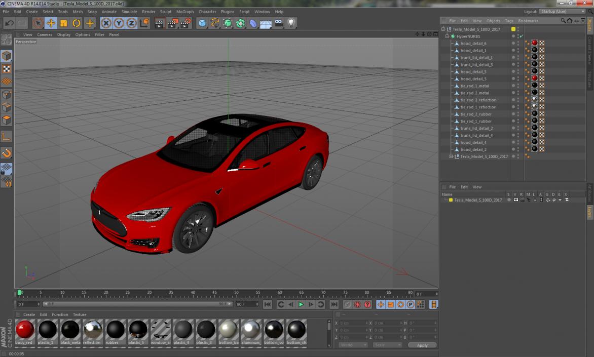 3D Tesla Model S 100D 2017 model