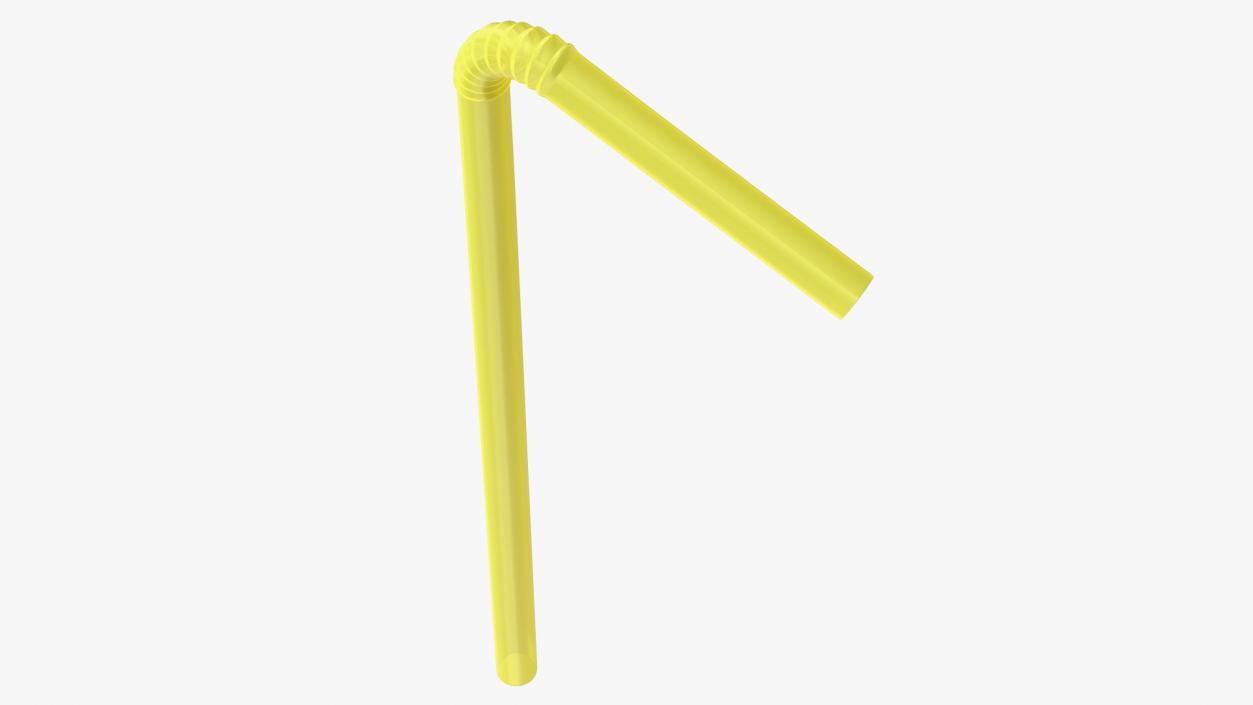 3D Bendy Plastic Drinking Straw model