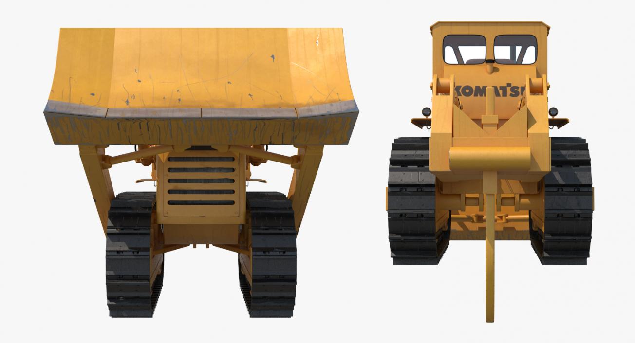 Bulldozer Komatsu Rigged 3D model