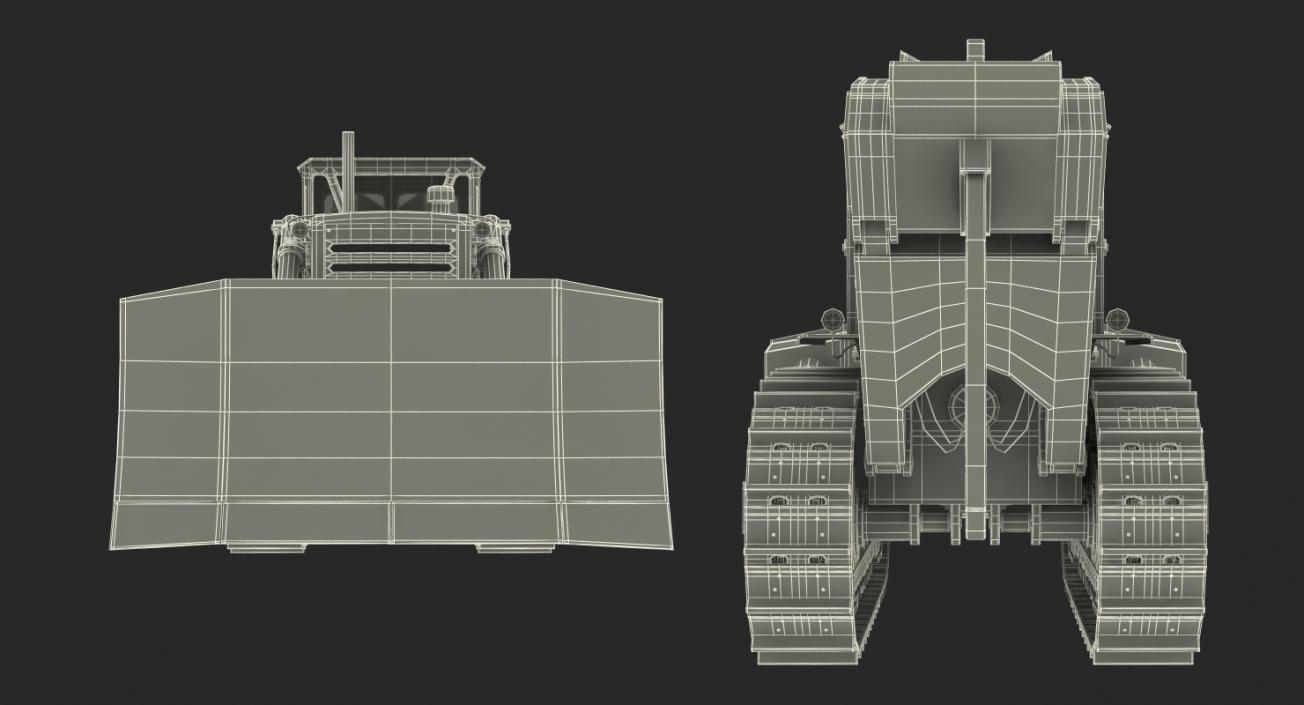 Bulldozer Komatsu Rigged 3D model