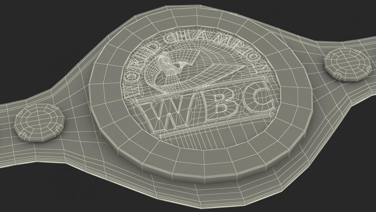 3D WBC Championship Boxing Belt model