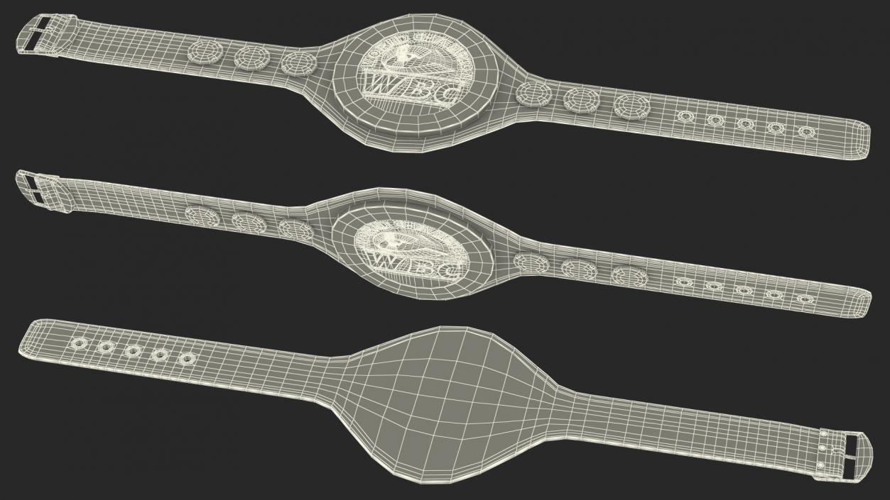 3D WBC Championship Boxing Belt model