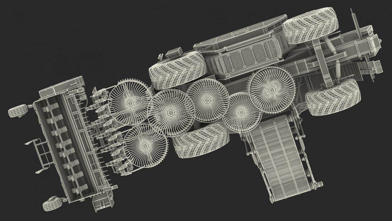 Self Propelled Sugar Beet Harvester Rigged 3D