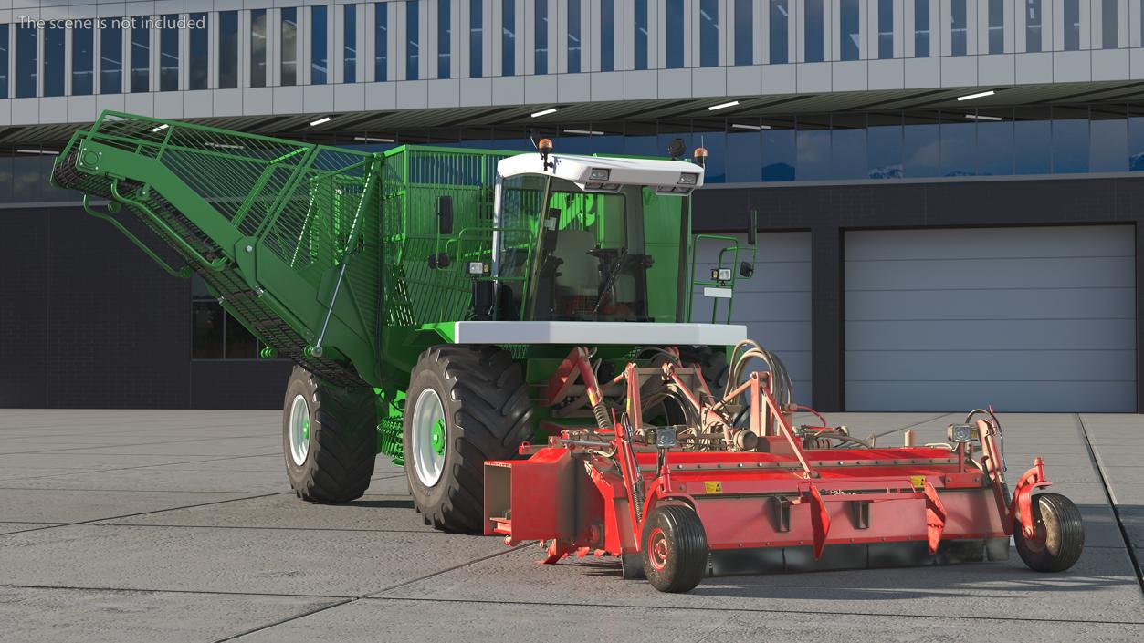 Self Propelled Sugar Beet Harvester Rigged 3D