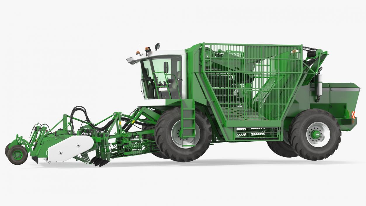 Self Propelled Sugar Beet Harvester Rigged 3D