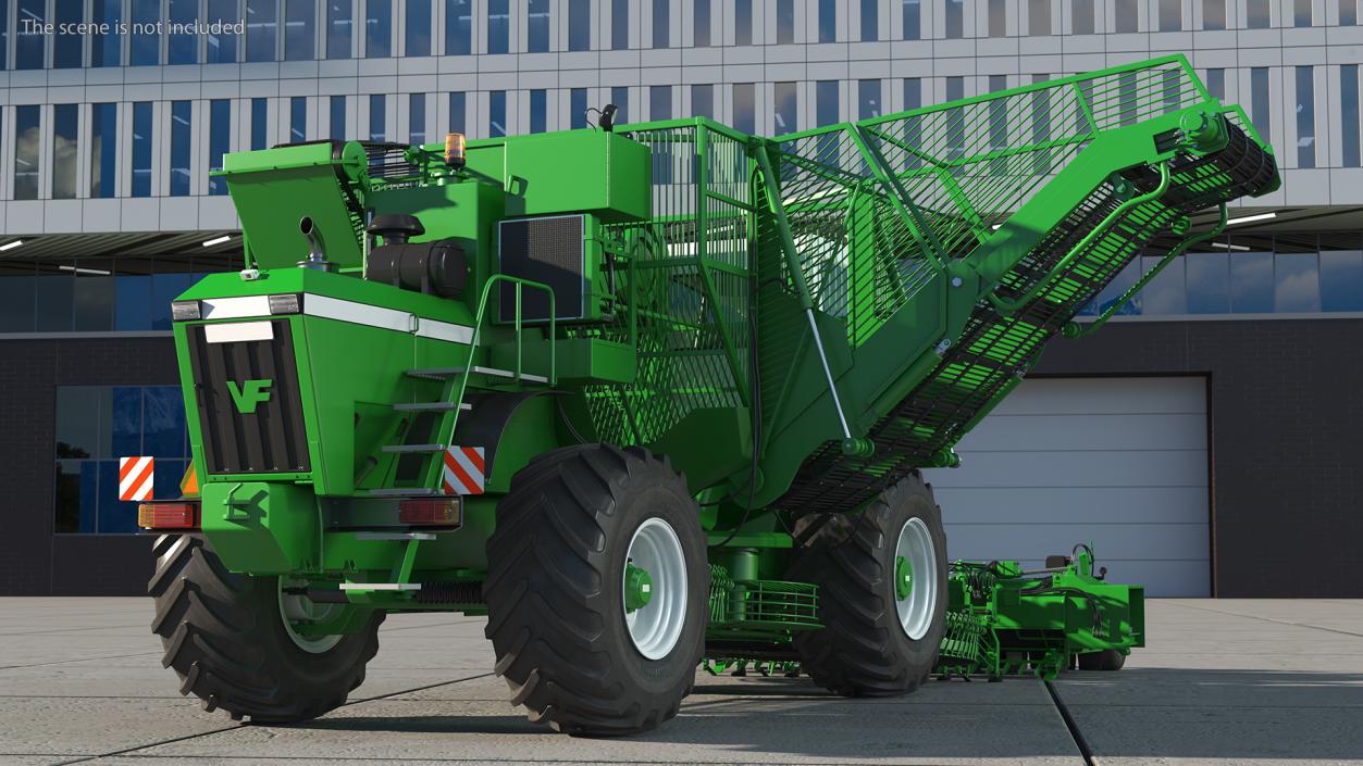 Self Propelled Sugar Beet Harvester Rigged 3D