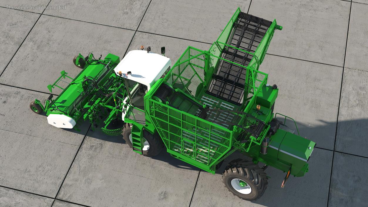 Self Propelled Sugar Beet Harvester Rigged 3D