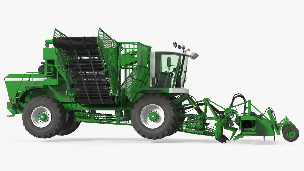 Self Propelled Sugar Beet Harvester Rigged 3D