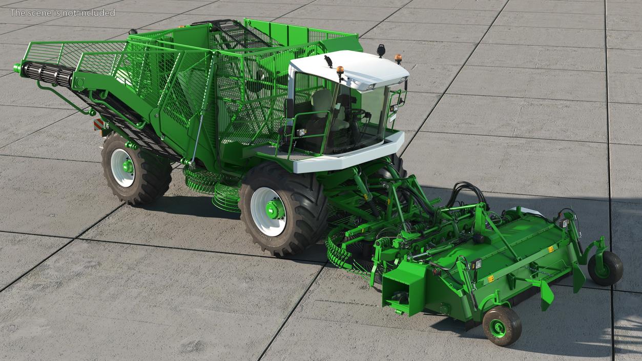 Self Propelled Sugar Beet Harvester Rigged 3D