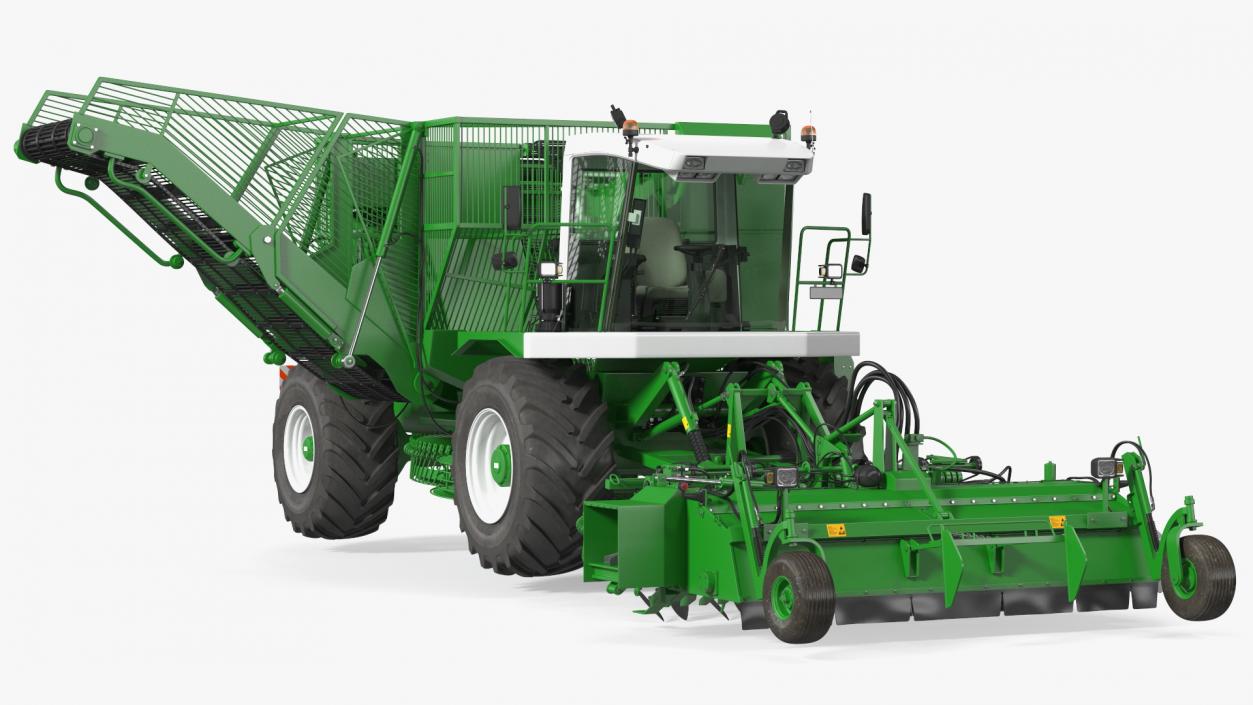 Self Propelled Sugar Beet Harvester Rigged 3D