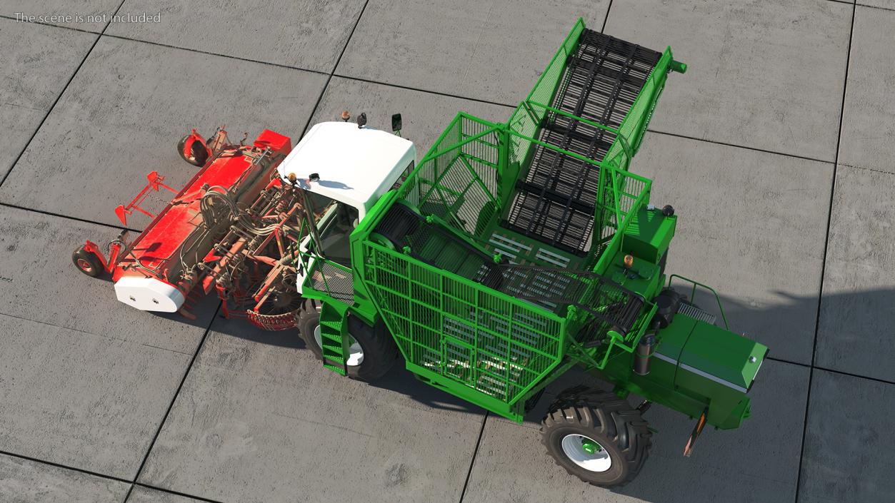 Self Propelled Sugar Beet Harvester Rigged 3D