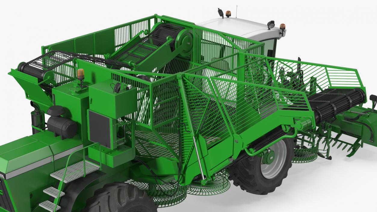 Self Propelled Sugar Beet Harvester Rigged 3D