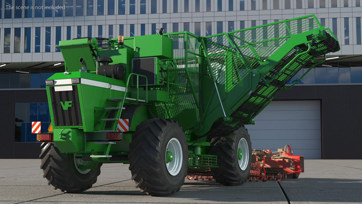 Self Propelled Sugar Beet Harvester Rigged 3D