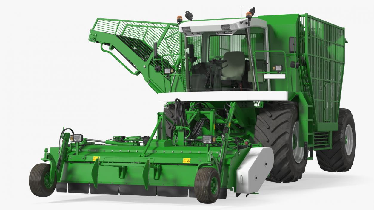 Self Propelled Sugar Beet Harvester Rigged 3D