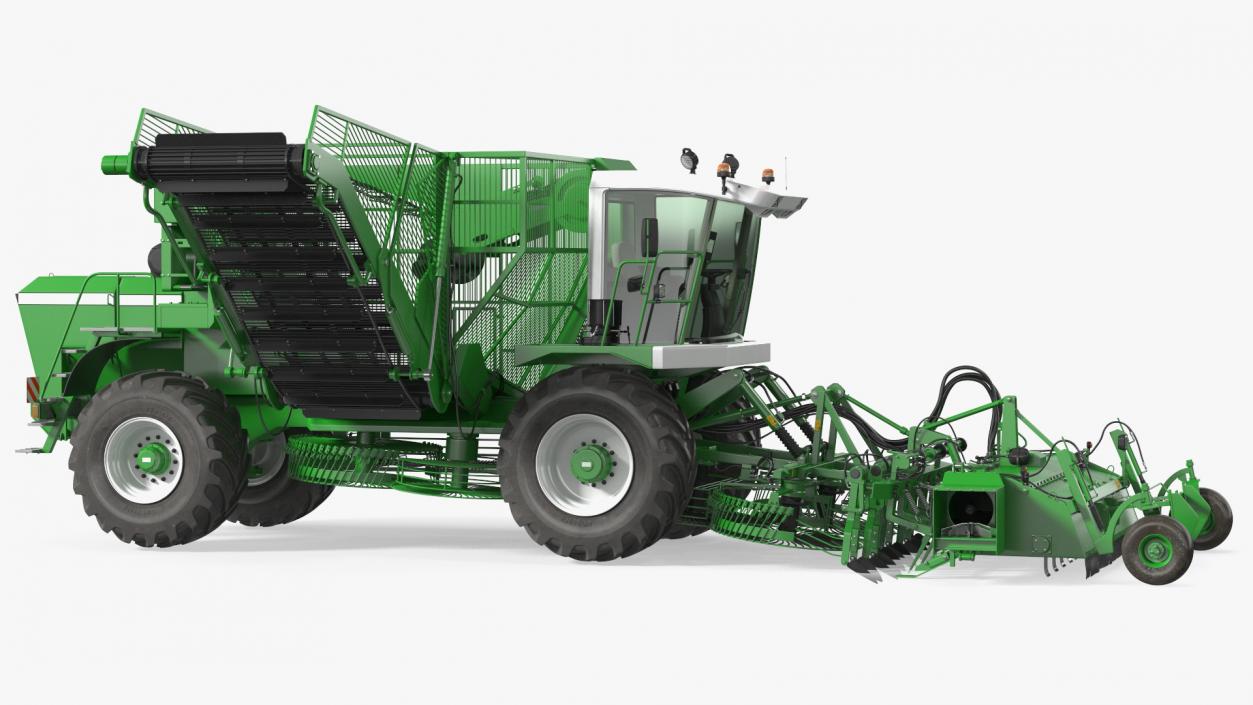 Self Propelled Sugar Beet Harvester Rigged 3D