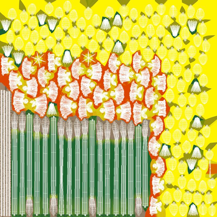 Yellow Daffodils Bouquet 3D model