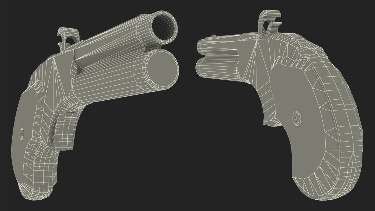 Remington Rider Magazine Golden Engraved Pistol 3D