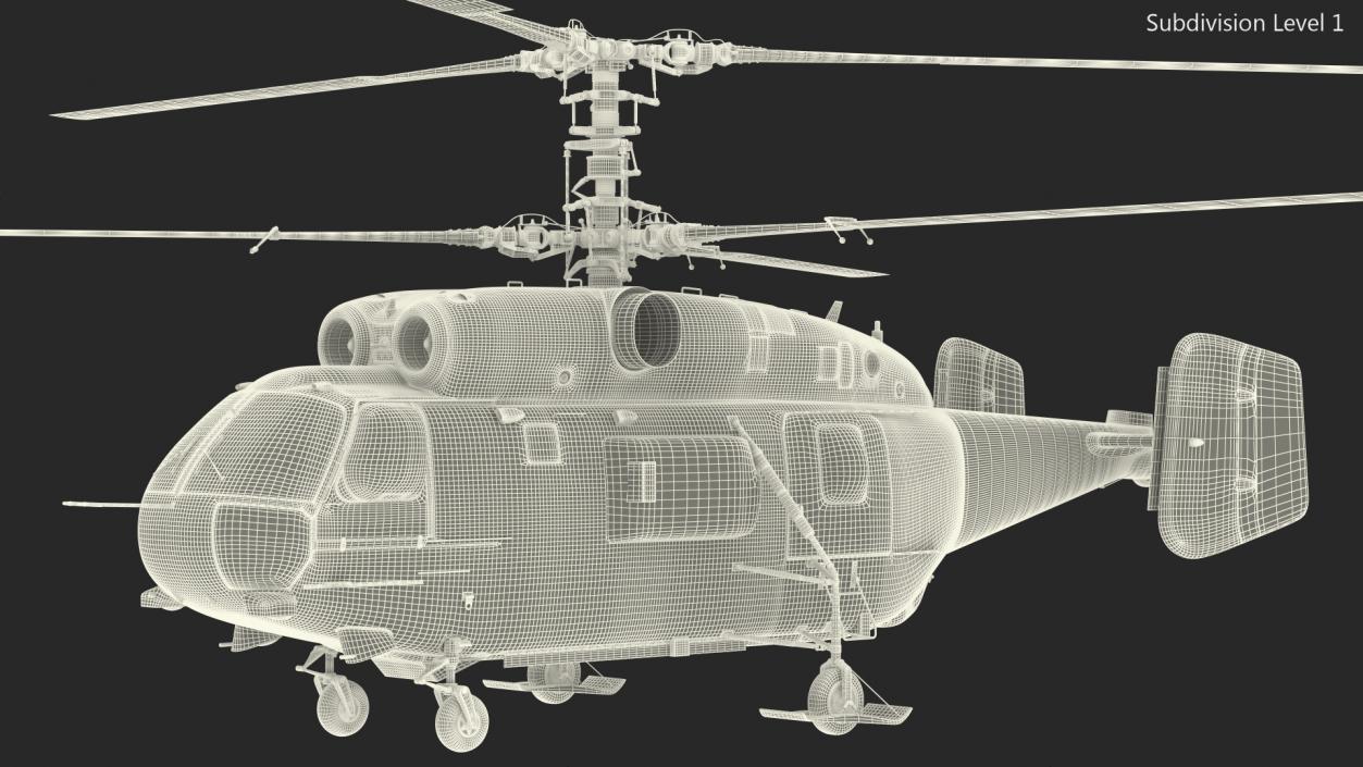 Kamov KA-32 Firefighting Helicopter Rigged 3D