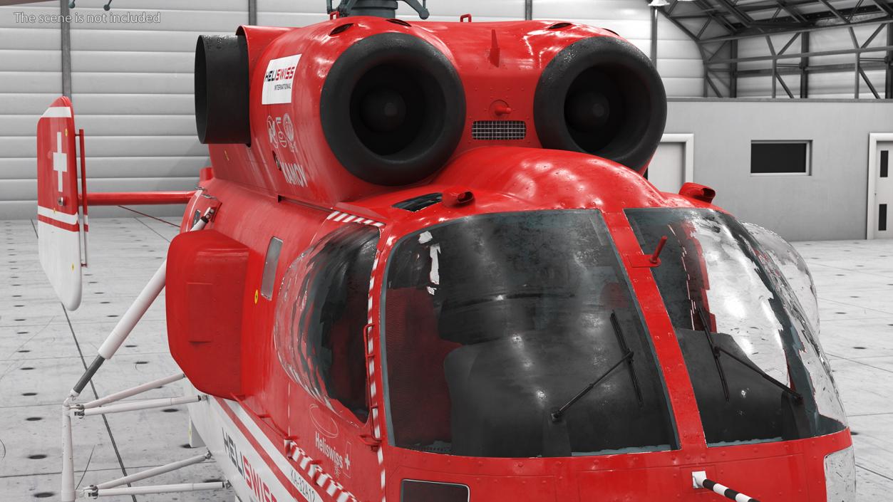 Kamov KA-32 Firefighting Helicopter Rigged 3D