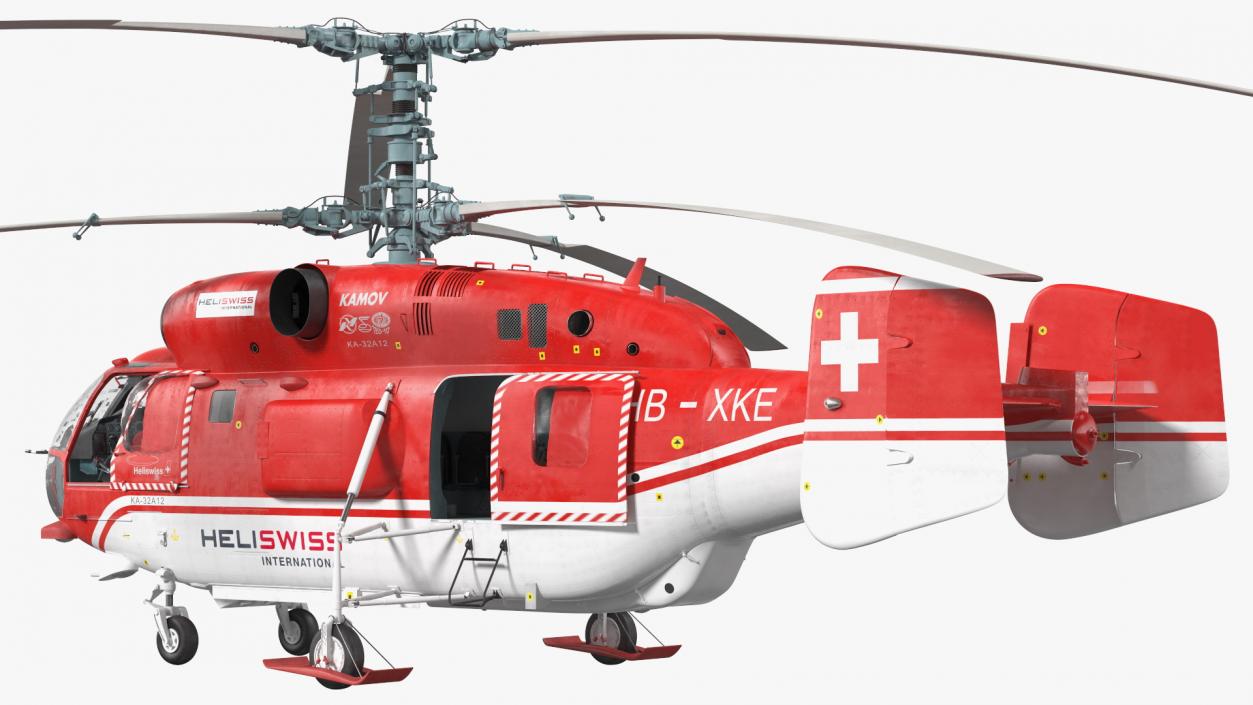 Kamov KA-32 Firefighting Helicopter Rigged 3D