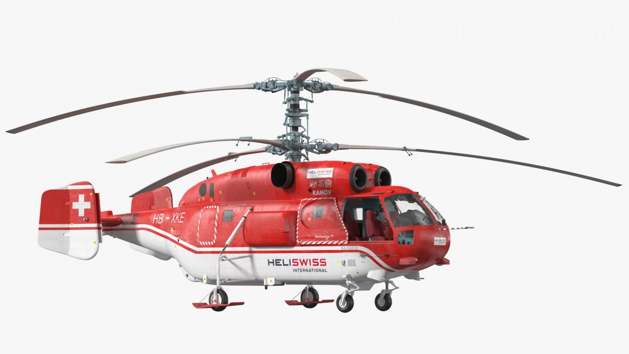 Kamov KA-32 Firefighting Helicopter Rigged 3D