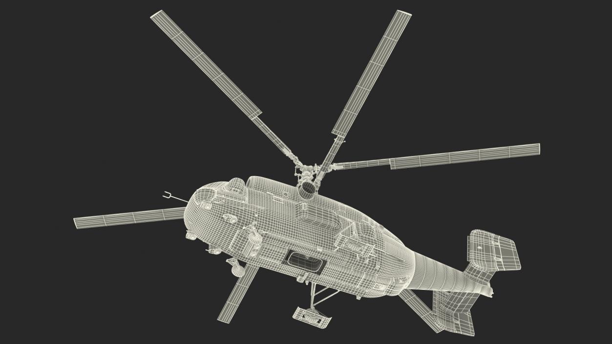 Kamov KA-32 Firefighting Helicopter Rigged 3D