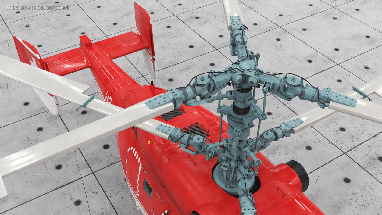 Kamov KA-32 Firefighting Helicopter Rigged 3D