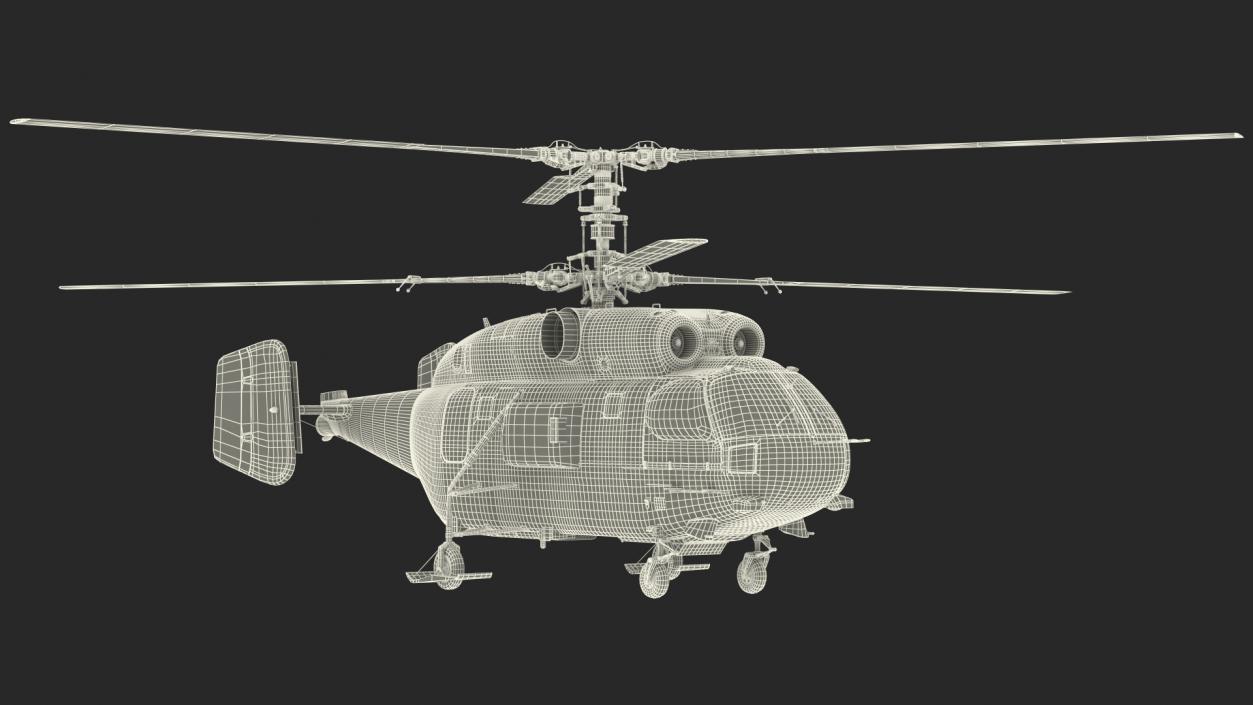 Kamov KA-32 Firefighting Helicopter Rigged 3D