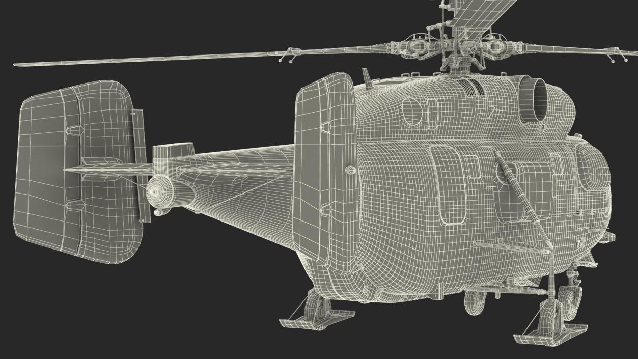 Kamov KA-32 Firefighting Helicopter Rigged 3D