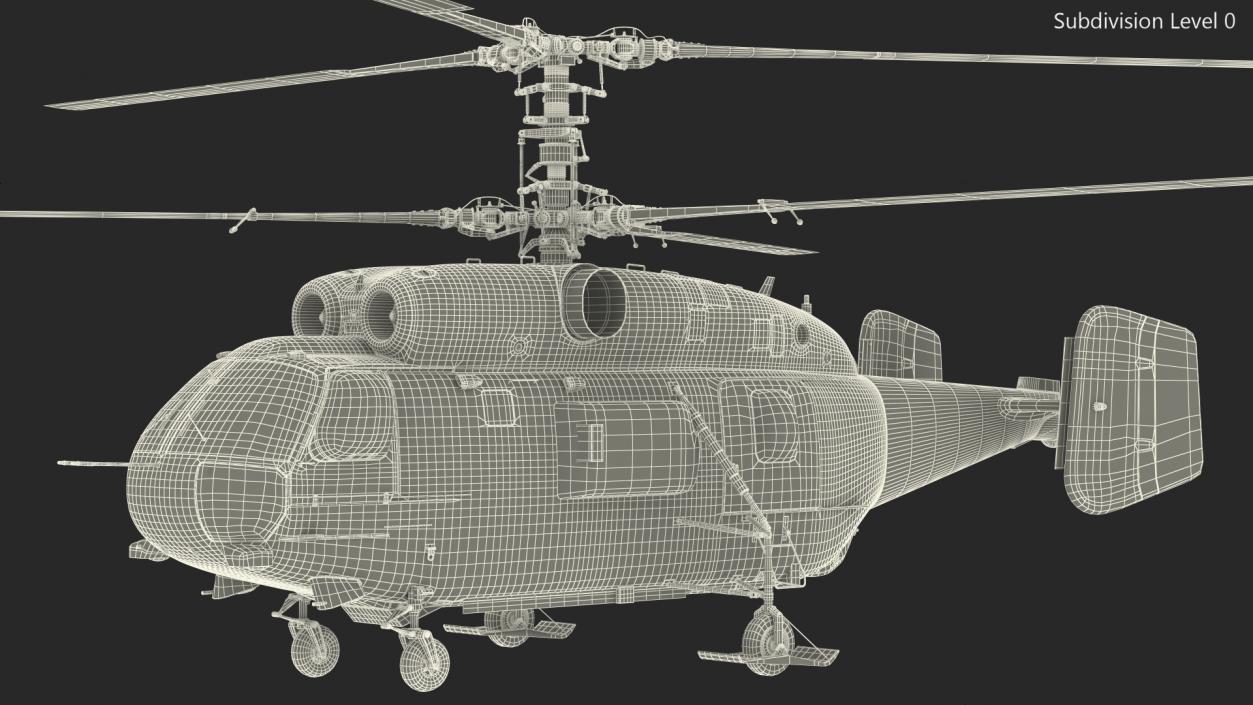 Kamov KA-32 Firefighting Helicopter Rigged 3D