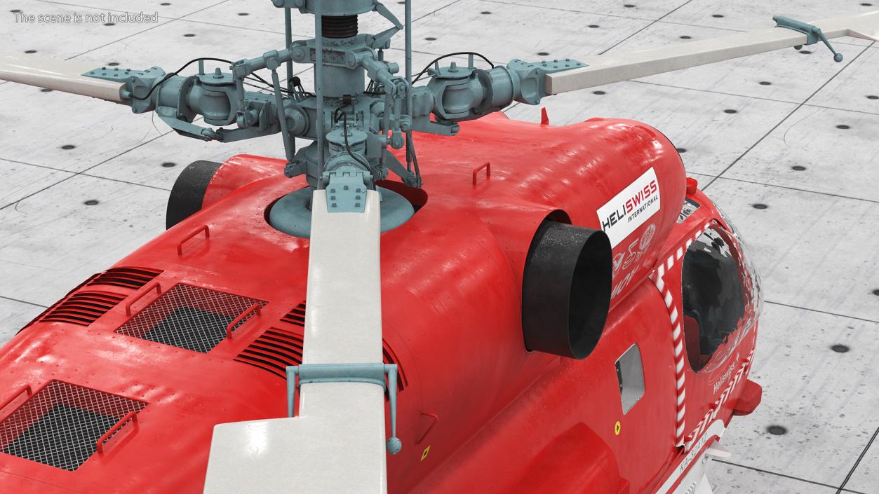 Kamov KA-32 Firefighting Helicopter Rigged 3D