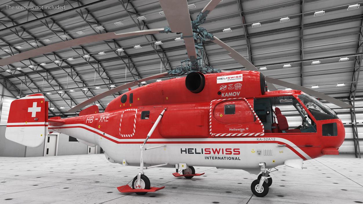 Kamov KA-32 Firefighting Helicopter Rigged 3D