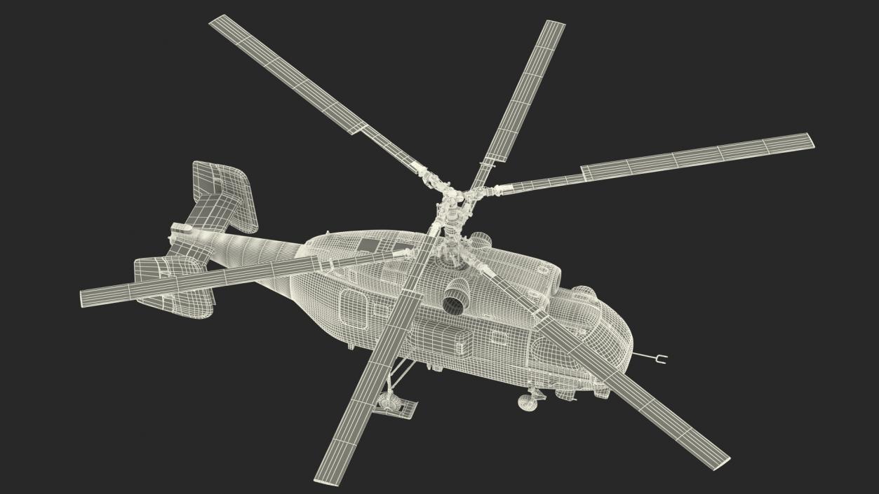 Kamov KA-32 Firefighting Helicopter Rigged 3D