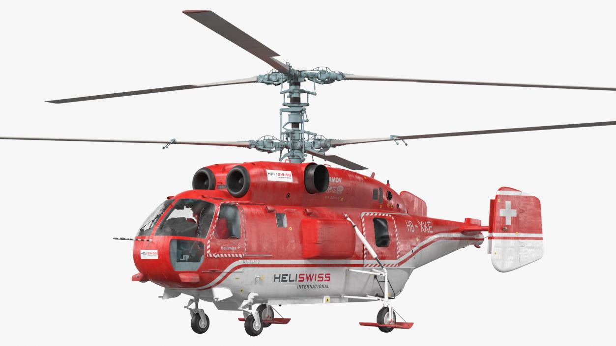 Kamov KA-32 Firefighting Helicopter Rigged 3D