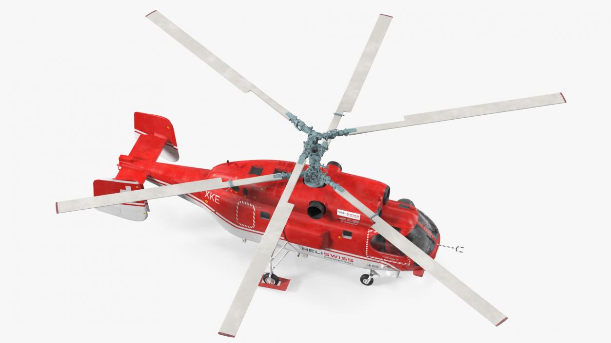 Kamov KA-32 Firefighting Helicopter Rigged 3D