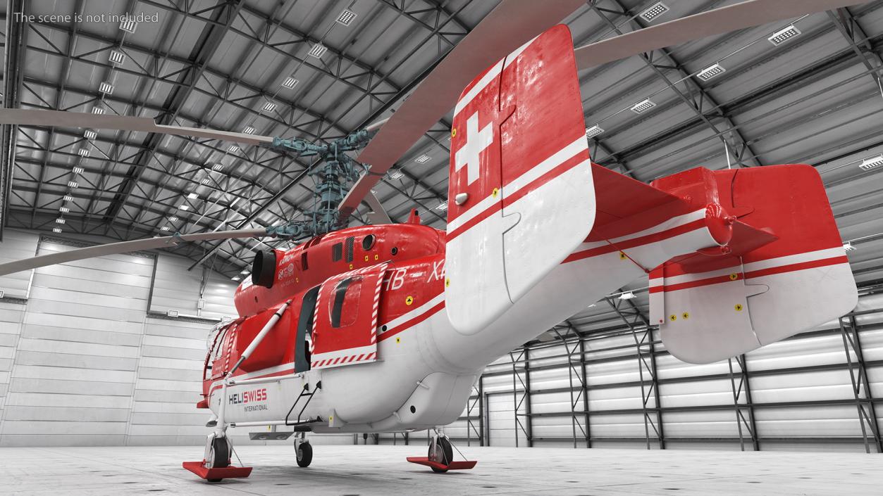 Kamov KA-32 Firefighting Helicopter Rigged 3D