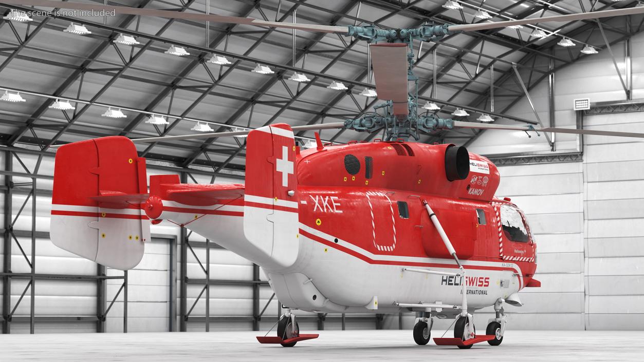 Kamov KA-32 Firefighting Helicopter Rigged 3D