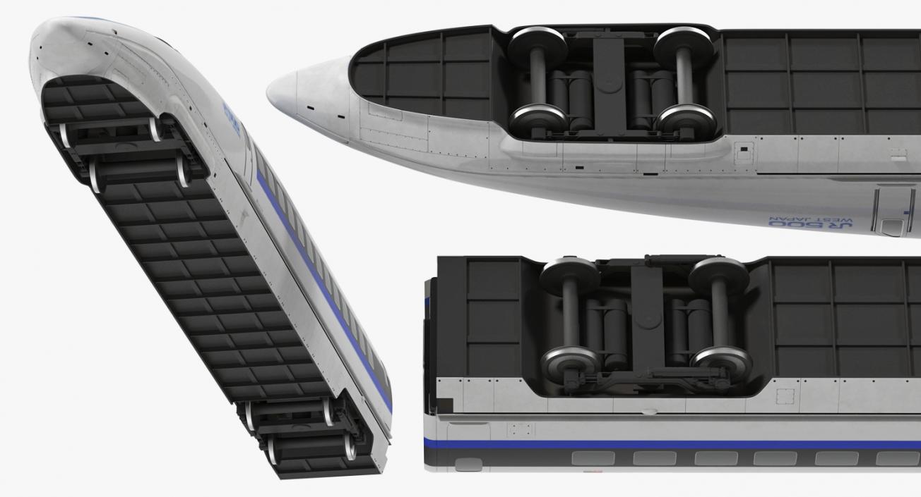 3D High Speed Train Shinkansen 500