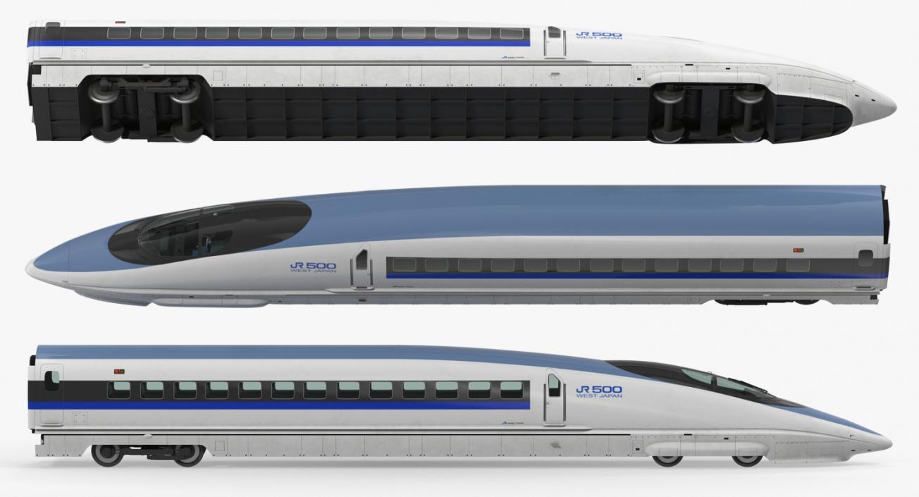 3D High Speed Train Shinkansen 500