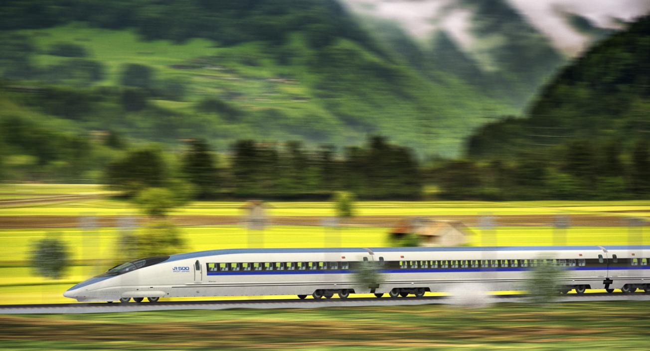 3D High Speed Train Shinkansen 500