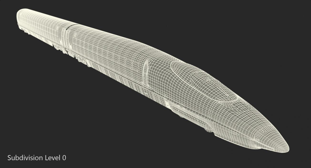 3D High Speed Train Shinkansen 500